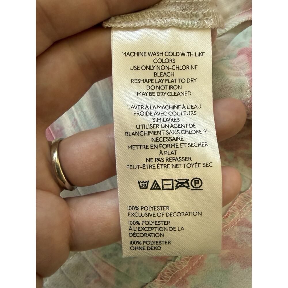 Free People Bad At Love Floral Printed Blouse Small NWT Cottagecore Fairy Lace - Picture 9 of 11